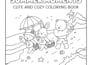 create cute line art drawing for bold and easy coloring book pages